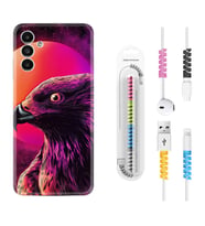 Samsung A23 A31 A32 A50 A51 A52 A53 A70 Kılıf Kablo Koruma Spiral Silikon Red Eagle 1752