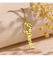 Kişiye Özel 925 Ayar Gümüş Kadın Silüet İsim Kolye (Gold)