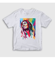 Presmono Unisex Çocuk Beyaz Colors Bob Marley T-Shirt 264739tt