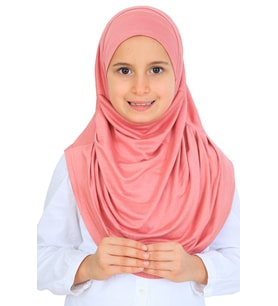 Kız Çocuk Hazır Başörtüsü Pratik Penye Şal Tesettür Giyim