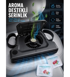 USB Şarjlı Araç Boyun Soğutucu Fan 5 Kademeli Sessiz Çalışan Turbo Fan