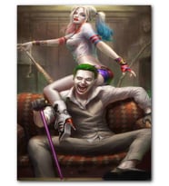 Cakatablo MDF (Ahşap) Tablo Harley Quinn Ve Joker Neşesi Görseli