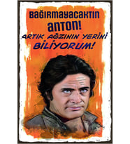 Yeşilçam Temalı Retro Ahşap Poster