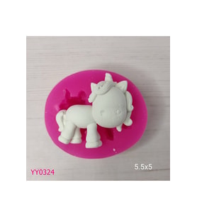 YY0324 Yandan Bakan Unicorn Silikon Silikon Kalıp