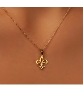 Çiçek Model 14 Ayar Altın Kolye