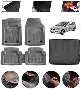 Ford Focus 2 Station Wagon Uyumlu Paspas Araca Özel Bagaj Havuzu MBS Gri