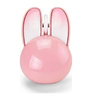Tavşan Figürlü Kablosuz Mouse Pil Dahil Etiket Hediyeli Pembe