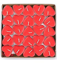 TEALIGHT MUM  KALPLİ KIRMIZI 50 li