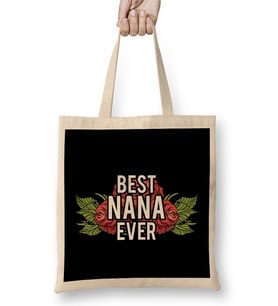 Cute & Adorable Best Nana Ever Grandma Gramgram Bez Çanta Uzun Saplı