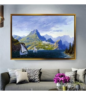 Altın Çerçeveli dekoratif tablo l268 (Gold)