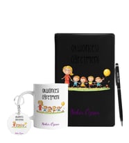 Okul Öncesi Öğretmenlerine Özel Defter Kalem Kupa & Süblimasyon Anahtarlık Hediye Seti
