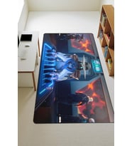Modern Dijital Baskı Kaymaz Taban Çocuk ve Genç Odası Halısı H0585