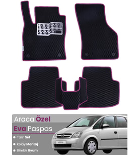 OPEL MERİVA A (2003-2010) Uyumlu EVA Paspas Tam Set–Araca Özel,Oto Paspas,Kolay Montaj