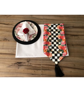 SOFRA SUNUM TAM SET GÜL DESENLİ (Krem)