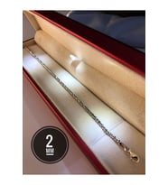 Erkek Gümüş Bileklik - 2mm Yuvarlak Kral Model • Işıklı Kutuda • Sevgiliye • Eşe • Babaya Künye