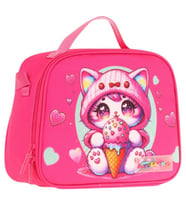 Kaukko Kids Kız Çocuk Isı Yalıtımlı Okul/Piknik Beslenme Çantası (Dondurma Yiyen Kedi) L7250 (Çok Renkli)