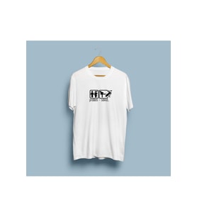 Oversize Problem Çözüldü baskılı unisex T-shirt