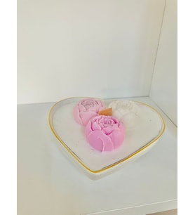 Lotus Flowers Candle\ Lotus Çiçeği Aromalı Dekoratif Mum (ahşap Fitil Şömine Sesli)