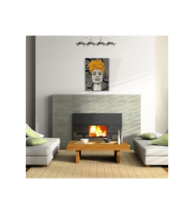 Aura Sarı Siyah Canvas Tablo (50x70)