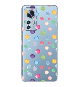 PrintiFy Xiaomi Redmi Note 12S Uyumlu Water Color 6 Baskılı Şeffaf Köşe Korumalı Antişok Kılıf