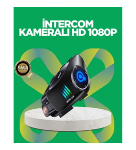 Mey İthalat® Q28 Bluetooth Kask Kulaklık 1080P Kamera – Su Geçirmez Motosiklet Interkom