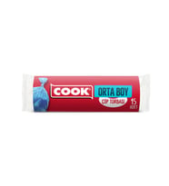 Cook Kokusuz Orta Boy Çöp Torbası 55X60 cm 25 Paket x 15 Li Rulo