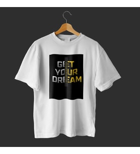 Yellow And White Quotes Modern Minimalist T-Shirt (Beyaz)