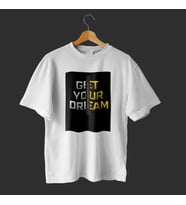 Yellow And White Quotes Modern Minimalist T-Shirt (Beyaz)