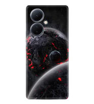 Vivo V29 Lite Kılıf Resimli Desenli Silikon Platinium Series Kara Dünya 1902