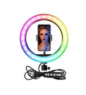 10 inç RGB LED Selfie Işığı Tripod, Kumandalı, Youtuber Ring Light