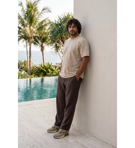 Starbattal Erkek Büyük Beden Yan Cepli Keten Pantolon 11931 S.KAHVE