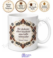 Dede İçin Karışık Desenli Baskılı Kupa Bardak Anlamlı Hediye Özel Tasarım