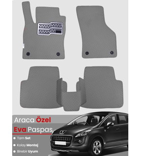 PEUGEOT 3008 (2008-2017) Uyumlu EVA Paspas Tam Set–Araca Özel,Oto Paspas