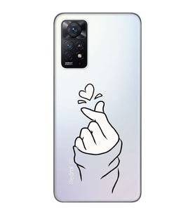 Redmi Note 11 Pro Uyumlu Kalp Desenli Şeffaf Telefon Kılıfı