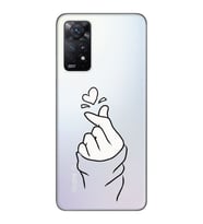 Redmi Note 11 Pro Uyumlu Kalp Desenli Şeffaf Telefon Kılıfı