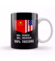 50% Colombian 50% American %100 Awesome Immigrant Kupa Bardak Porselen