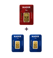 Nadir Gold 24 Ayar 10 Gram Külçe Altın (1 Adet 5 Gram Külçe Altın + 2 Adet 2,5 Gram Külçe Altın )