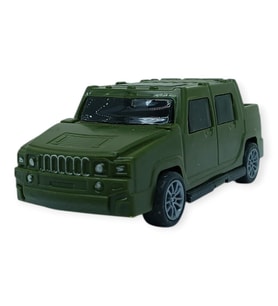 Çek Bırak Arabalar 10 Cm - Yeşil Çift Kabin Pick-Up