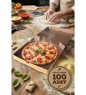 Dinamo Store Baskısız İçi Sıvama Pizza Kutusu 100 Adet