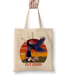 Shoyo Hinata Haikyuu Shoyo Hinata Fly High Bez Çanta Uzun Saplı