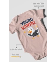 Yavru Kartal Kısa Kollu Bebek Body %100 Pamuk