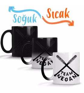 The Walking Dead Onesie Team Negan Sihirli Kupa Bardak Porselen