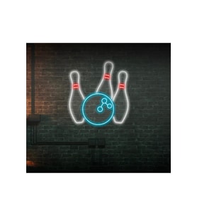 Bowling Topu ve Lobutu Şekilli Neon Tabela