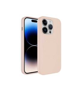 Apple iPhone 11 Pro Uyumlu Kılıf M-safe Wireless Şarj Özellikli Pastel Renk Silikon Zore Plas Kapak (Açık Pembe)