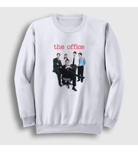Presmono Unisex Beyaz Poster V2 Dizi The Office Sweatshirt 345883tt