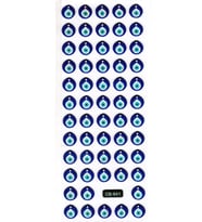 Sticker Kabartmalı Sticker Defter Planlayıcı Etiket (cb641) 16x7 cm- Mini Nazar Boncuğu