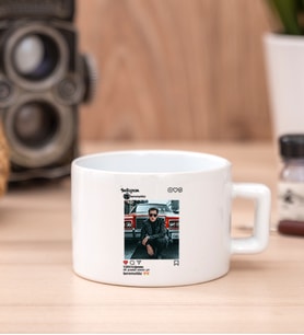 Kişiye Özel İnstagram Tasarım Fotoğraflı Fincan