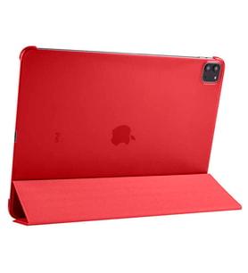 Apple iPad Pro 12.9 2022 M2 Zore Smart Cover Standlı 1-1 Kılıf (Kırmızı)