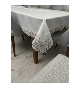 12 Kişilik Masa Örtüsü Takımı, Masa Seti 12 Kişilik 26 Parça 160x220cm