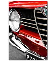 Cakatablo Kırmızı Alfa Romeo Ön Detay MDF Tablo